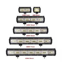 Barre lumineuse LED 360W à 3 yeux, super lumineuse, pour camions 4x4, SUV, Jeep, toit de voiture, pare-chocs, lampe modifiée, CE IP68