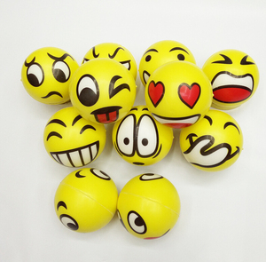 Custom Logo Smile Face Stress Ball Relieve Stress 6.3cm Soft Pu Foam Stress Ball <strong>Toy</strong> - Product Image 6