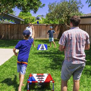 Juego de Cornhole Portátil y Plegable de Plástico Oxford para Niños y Adultos, Seguro para el Hogar y el Jardín, con Objetivo de Tiro al Blanco y Tri Toss - Product Image 4