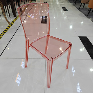 Sedie e Tavoli per Eventi e Feste in Hotel di Bazhou, Sedie Impilabili Trasparenti <span class=keywords><strong>Rosa</strong></span> Gonfiabili Leggere in Acrilico - Product Image 3