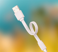 Synchronisation de données 20cm court plat Micro USB Type B câbles de charge rapide câble plat Android USB chargeur cordon de données pour Samsung