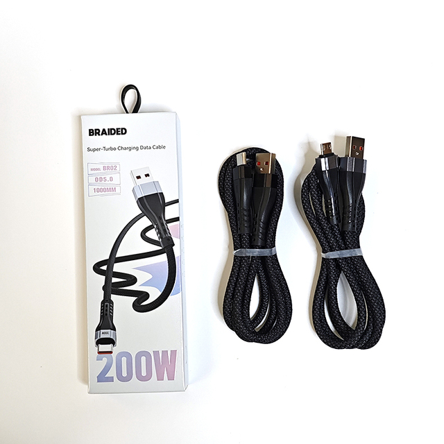 Factory Selling Mobile Phone Metal Nylon Micro USB Fast Charging Cable Type-C USB 3.0 Connector Data Cable for Iphone
