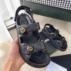 Chất Lượng Hàng Đầu Sang Trọng Giản Dị Giày Dép Màu Đen Phụ Nữ Sang Trọng Thư Sọc Nền Tảng Của Phụ Nữ Dép Thiết Kế - Product Image 3