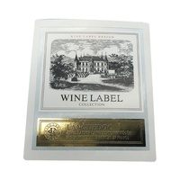 Étiquettes autocollantes en papier d'art découpées à la forme, étiquettes de vin en rouleau, fabricant professionnel, gaufrage, estampage or de luxe, étiquettes d'emballage