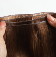 Extensions de Cheveux Genius Weft Nouées à la Main de Qualité Luxe, Nouveau Design, Double Drawn, Cheveux Européens Naturels Originaux, Doux et Légers