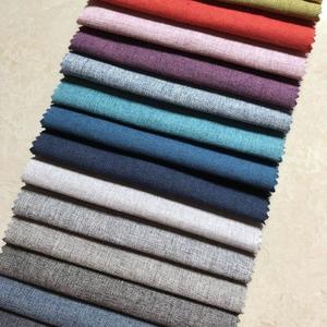 Tissu d'ameublement pour canapé en textile de maison en gros, aspect lin, 100% polyester, tissé uni, tricot, fil teint - Product Image 4