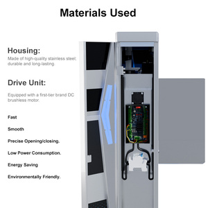 Torniquete Giratorio Hengbo con Escáner de Código de Barras, Sistema de Control de Acceso con Tickets <span class=keywords><strong>para</strong></span> Edificios Comerciales - Product Image 4