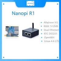 Routeur IoT à double écran Nano Pi R1, interface de gestion visuelle à double écran open source Ubuntu et OpenWrt