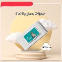Lingettes de toilettage portables pour animaux de compagnie 14*8cm, lingettes d'hygiène pour chiens et chats pour la maison, les voyages, les promenades et le nettoyage quotidien