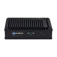 K30611X 15W de baja potencia sin ventilador Industrial Mini PC 6 COM 8 USB 3 Salida de pantalla Soporte de computadora integrado Win 7 OS