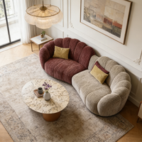 Fauteuil en velours Teddy moelleux et mignon, siège doux pour salon, style minimaliste, canapé de sol décoratif pour chambre à coucher