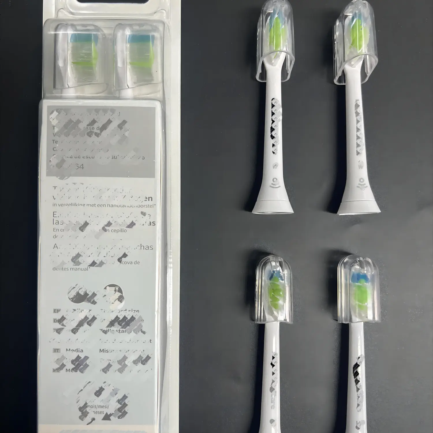 Kompatibel mit Philips HX3-6-9 Serie elektrische Zahbürstenköpfe, W2 HX6064 austauschbare Bürstenköpfe, anpassbare Bürsten