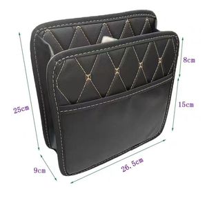 <span class=keywords><strong>Sac</strong></span> de rangement multifonctionnel pour siège de voiture avec poubelle en cuir suspendue à l'intérieur du dos Produit suspendu en PU pour enfants - Product Image 2