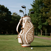 Sac de golf brodé à motif de défilement de vigne de la dynastie Tang de style chinois