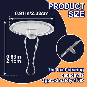 Ceiling Strong Traceless Small Disc <b>Hook</b> Transparent Suction <b>Hook</b> Home Storage Decorative Poster <b>Hanging</b> Self Adhesive <b>Hook</b> - Product Image 2