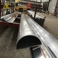 Profilé en aluminium en forme de D de taille personnalisée, tube en aluminium demi-rond