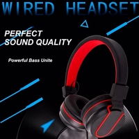 Casque d'écoute filaire Over Ear Casque Hi-Fi pliable avec micro intégré pour PC/téléphones