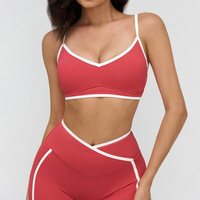 Soutien-gorge de sport sexy pour femmes, à impact élevé, taille plus, avec bretelles réglables, color block, pour la course à pied, la salle de sport, la musculation, image xxx, bleu marine
