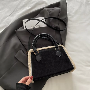 New Lamb Wool Bag Large Capacity Women's Trendy Fashion Hair Shoulder Bag Student Handheld Tote Bag - Product Image 5