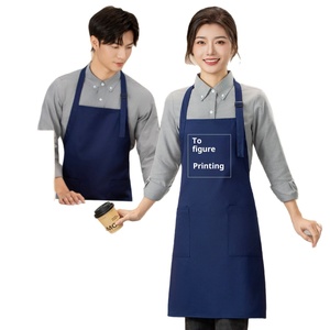 Tablier en coton ignifuge unisexe pour la restauration, le soudage électrique, le meulage et le service, uniforme anti-salissures pour <span class=keywords><strong>barman</strong></span> en milieu de restauration - Product Image 5