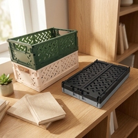 Mini caisse de rangement en plastique PP léger, empilable, pliable et recyclable