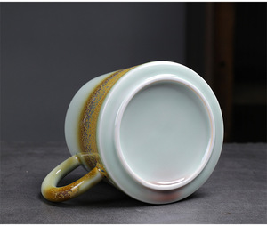 Taza de Café China MSH <span class=keywords><strong>Arita</strong></span> Ware Kiln con Boquilla de Bambú, Diseño Minimalista Vintage, Color Sólido, Empaque en Caja de Regalo - Product Image 6