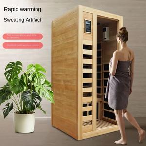 Sauna Domestica Moderna 2026 in Legno di Hemlock Massiccio con Pannello di Controllo Computerizzato e Riscaldatori Elettrici a Infrarossi - Product Image 6