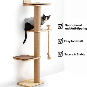 Albero di attività del gatto con Tunnel palla giocattolo Sisal colonna 360 rotazione Pallet fornitura - Product Image 3