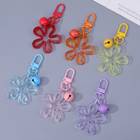 Porte-clés léger en acrylique coloré, motif grande vague, fleur et cœur, tendance, pour pendentif de sac fait main DIY