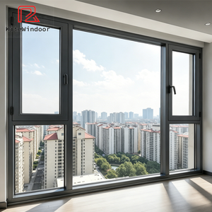 <span class=keywords><strong>Fenêtre</strong></span> à battant en alliage d'aluminium au design moderne avec double vitrage trempé, idéale pour les chambres et les salons - Product Image 1