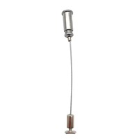Kit de Suspensión de Cable de Acero Inoxidable Ajustable para Lámpara Lineal LED con Tensor de Cable y Pernos en T, Plateado/Negro