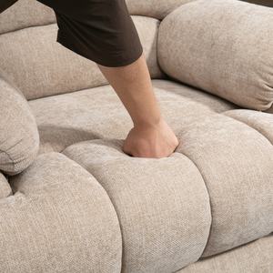 Poltrona Reclinabile Elettrica Beige in Ciniglia con Schienale Alto, Porta USB, Massaggio Termico, Capacità 350 libbre, per Spazi Abitativi Principali - Product Image 6