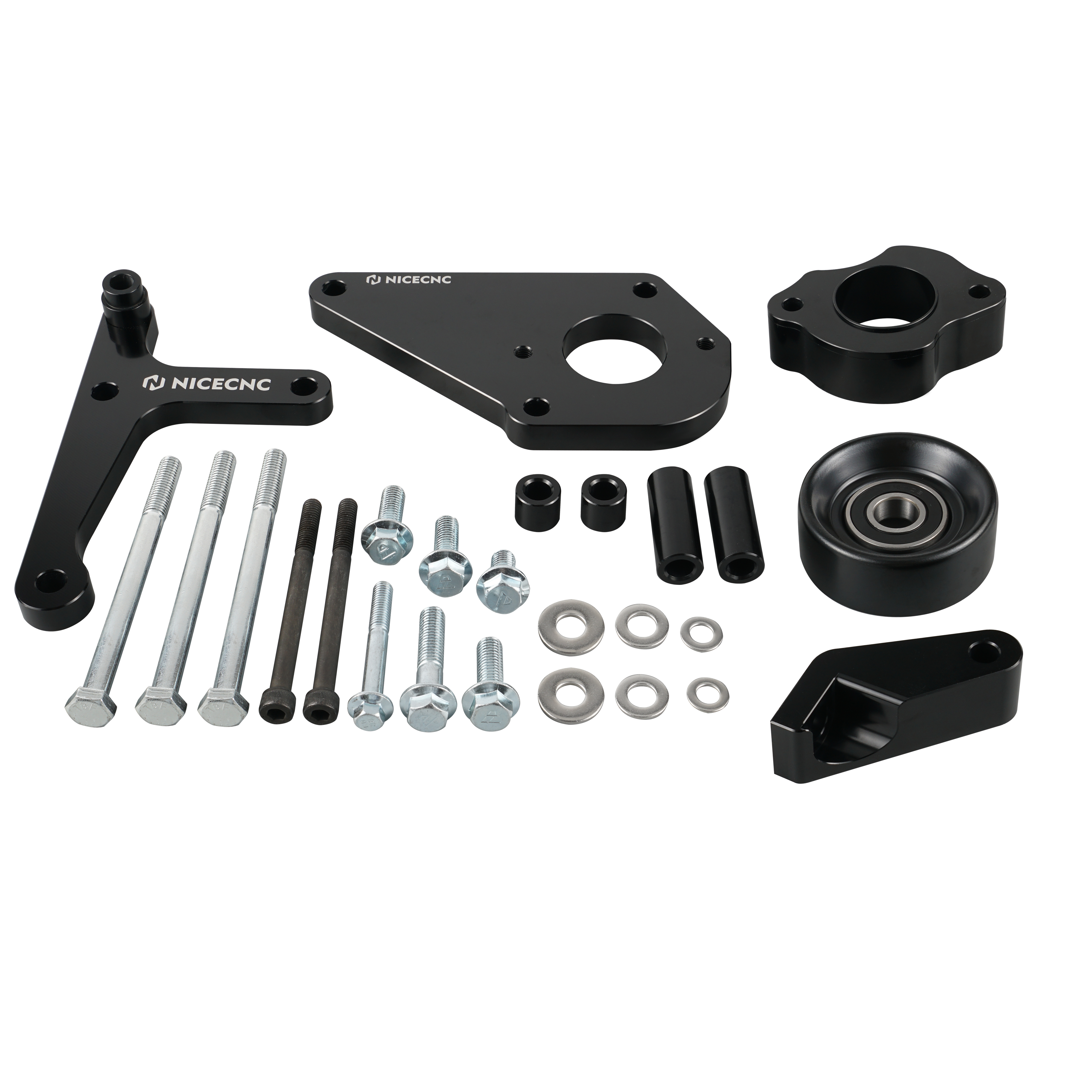 NiceCNC, алюминиевые двигатели LS LSX, насос для гидроусилителя руля, низкий кронштейн, комплект для 19320094 шкива гидроусилителя руля