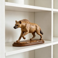 Sculpture de hyène BZY de taille personnalisable, ornement de bureau, grande statue en résine pour l'intérieur et l'extérieur, pour les zoos