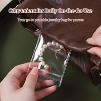 Pochettes à fermeture éclair en PVC transparentes sur mesure pour bijoux, vente en gros, emballage personnalisé, rangement
