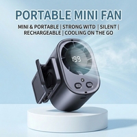 Caja de regalo con el mejor valor de calidad, mini ventilador de alta potencia con batería, mini soplador de aire con batería, ventilador personal con clip para cinturón, ventilador portátil para enfriamiento.