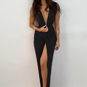 Abito <span class=keywords><strong>da</strong></span> sera <span class=keywords><strong>da</strong></span> donna con scollo a V a vita alta e Sexy per abiti <span class=keywords><strong>da</strong></span> ballo - Product Image 2