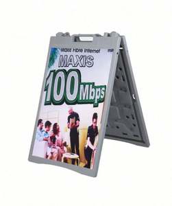 Letrero Publicitario de Plástico Plegable y Portátil Personalizado, Base de Inyección de Agua, Letrero de Acero en Forma de A para Pavimento - Product Image 3