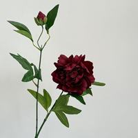 Bunga peoni mewah tiruan, dekorasi rumah Peony kepala ganda, dihiasi dengan bunga dekoratif Nordik