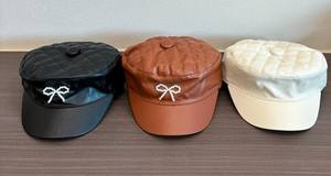 Mode bébé filles enfant enfants <span class=keywords><strong>marin</strong></span> gavroche chapeau grille en cuir PU violon boulanger garçon chapeaux avec perles casquette - Product Image 5
