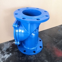Katup Periksa Ayun Karet Berflens HC44X, Besi Ulet GGG50 PN10 PN16 EPDM Segel Lunak Katup Anti Balik untuk Saluran Keluar Pompa Air