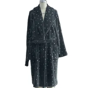 散装定制蓬松保暖睡袍，适合女性流行冬季针织睡袍经典女士淋浴睡袍