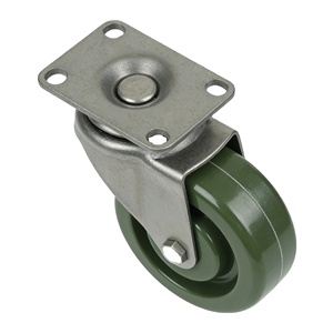 4 "300lbs प्लेट स्विवेल एपॉक्सी राल स्टेनलेस स्टील गर्मी प्रतिरोधी कैस्टर व्हील खाद्य प्रसंस्करण प्रशीतन के लिए - Product Image 2