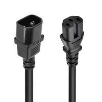 Cordon d'alimentation adaptateur IEC C14 vers C15 de longueur personnalisée avec caoutchouc 100 % cuivre pur pour ordinateur et bouilloire électrique