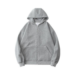 Sweat-shirts à fermeture éclair, vestes à capuche zippées, vêtements unisexes vierges, pull ample en molleton bouclette 100% coton respirant, imprimable - Product Image 6