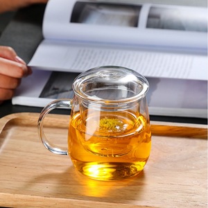 Juego de 3 Tazas de Té Chinas de 350 ml, de Vidrio Borosilicato de Doble Pared, Resistentes al Calor, <span class=keywords><strong>con</strong></span> Infusor y Asa (Ecológicas) - Product Image 4