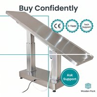 Table d'opération vétérinaire électrique ClearSight en acier inoxydable pour chiens, certifiée CE, avec prise secteur, garantie 1 an