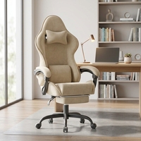 Chaise de jeu en tissu ALINUNU, directement de l'usine, pour usage domestique, chaise de bureau ergonomique avec fonction inclinable et repose-pieds