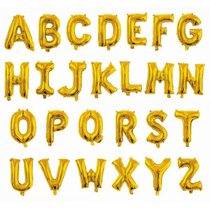 16 pollici oro lettera foglio di palloncini di compleanno decorazione di cerimonia nuziale all'ingrosso - Product Image 1