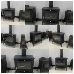 Chimenea Moderna Independiente Compacta de Hierro Fundido de 20-40 Pulgadas con Vidrio Schott y Pintura US Forest - para Hoteles, Villas, Apartamentos - RL-01S - Product Image 5